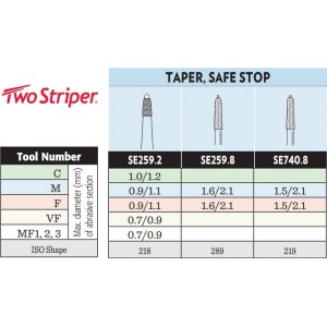 TAPER SAFE STOP (TWO STRIPER) TWO STRIPER